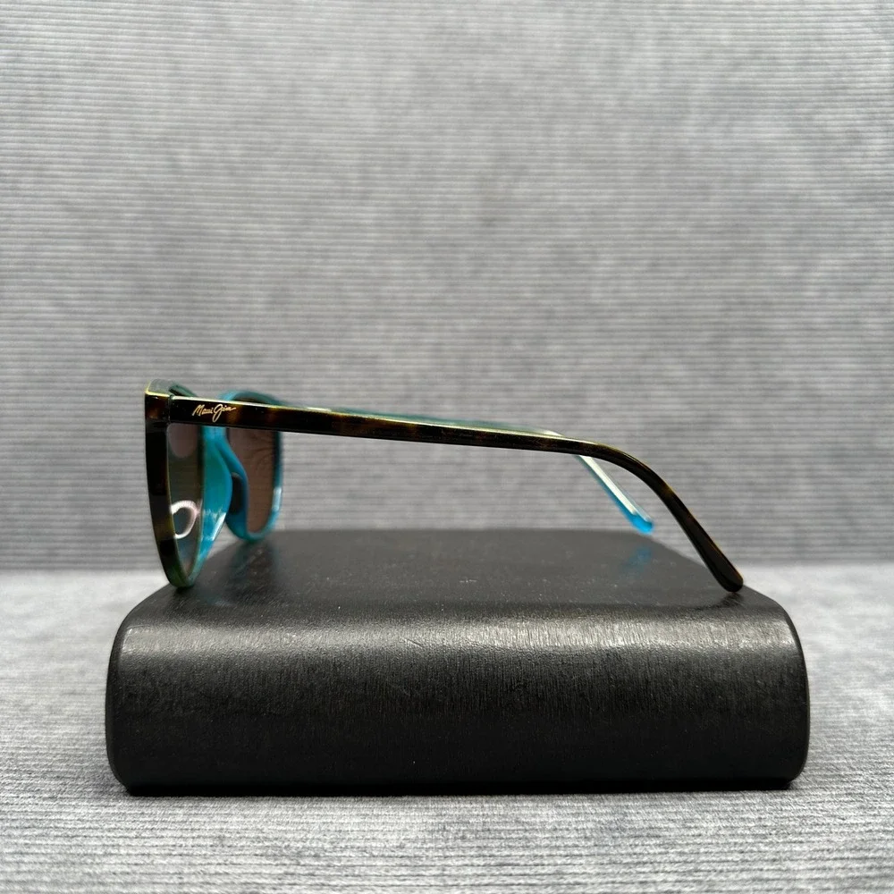 Maui Jim Ocean MJ 723-10P Tortoise Teal Polarized Cat Eye Sunglasses Italy